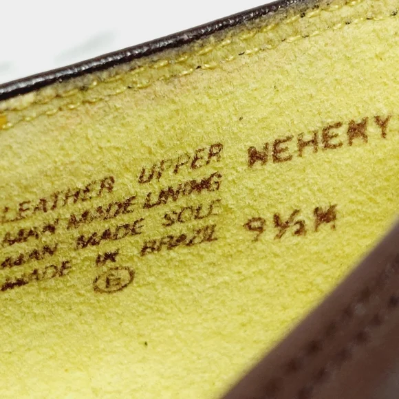 Nine West Nehemy Brown Leather Slip On Square Toe Block Heel shoes - Picture 11 of 12